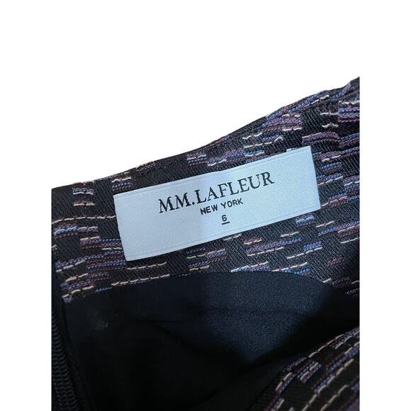 MM.Lafleur Textured Knee Length High Neck Cap Sleeve Professional Dress Size 6 - Picture 2 of 4